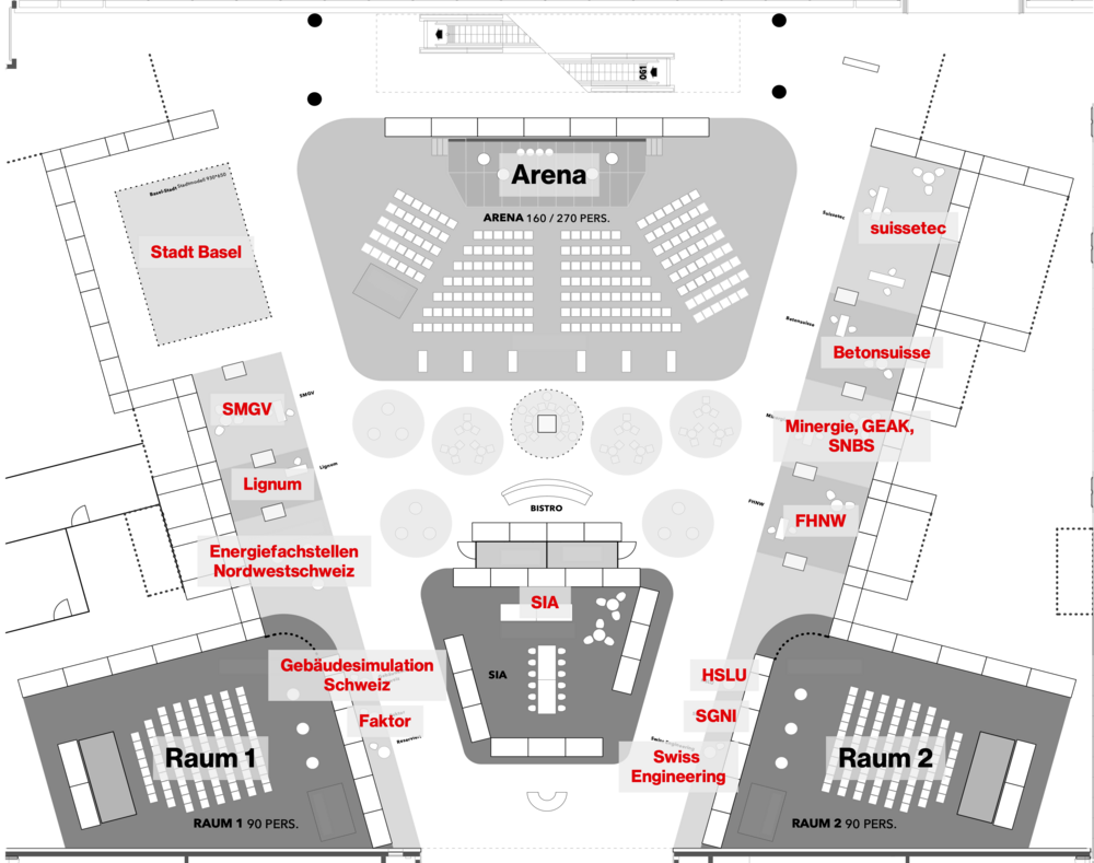 Swissbau Focus 2026, Halle 1.0 Süd.